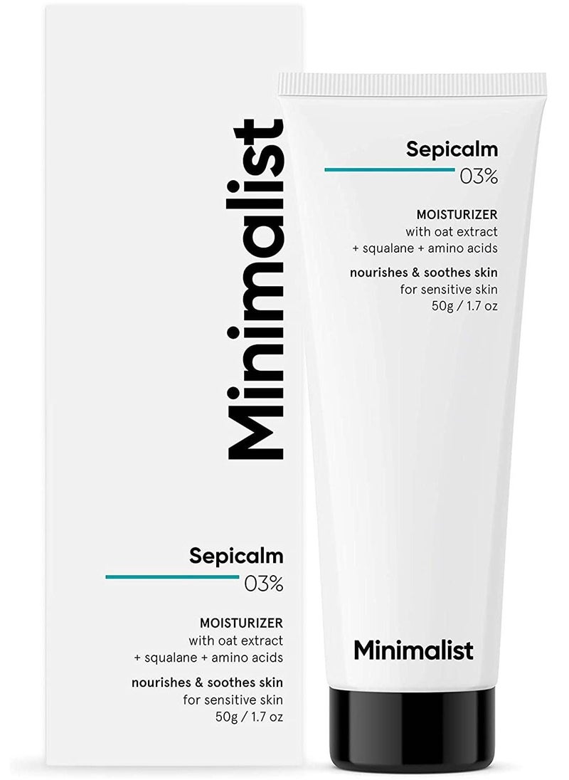 MINIMALIST Face moisturizer for oily acne prone and sensitive skin with oats 50ml 