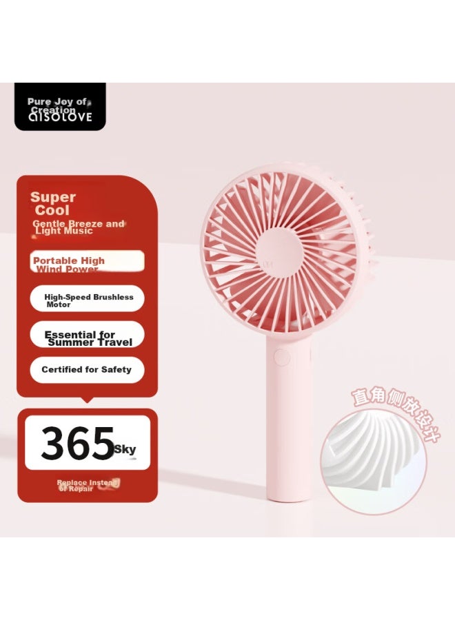 Solove N9 Handheld Fan, Usb Rechargeable, Portable Mini Fan, Summer Outdoor High-power, For Student Dormitory, Office Desk, Long Battery Life, Quiet Operation, Pink - Image 1