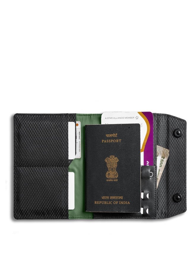 DailyObjects Men Polyester Black Ripstop Pivot Passport Wallet - Image 5