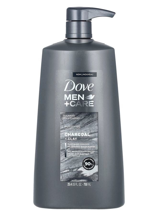 Dove شامبو مخصص للرجال + كير لتنقية الفحم + الطين 25.4 أونصة سائلة (750 مل)
