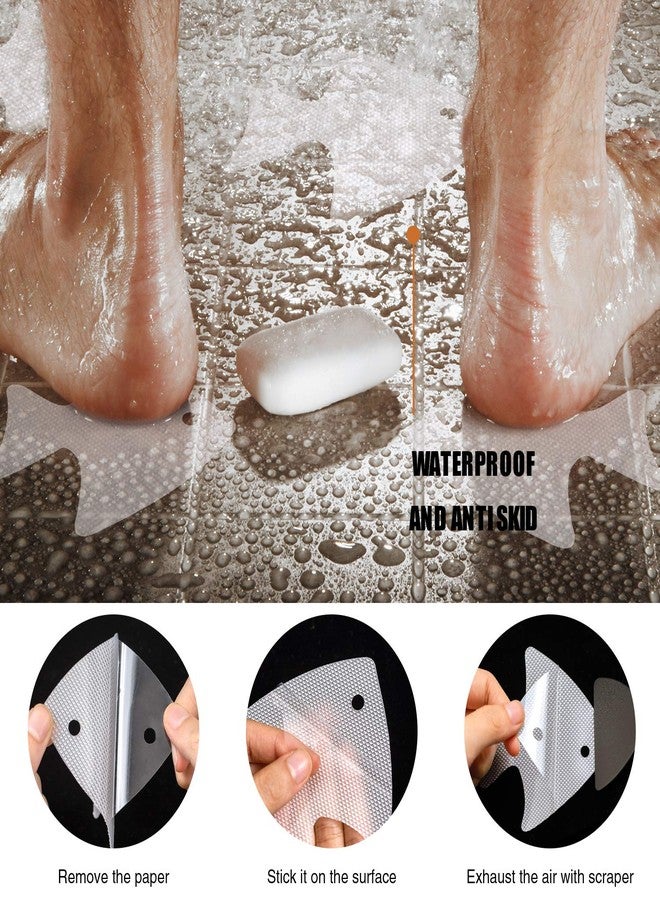 Secopad Bathtub Stickers Non-Slip, 24 PCS Safety Shower Treads Adhesive Appliques with Premium Scraper - Image 5