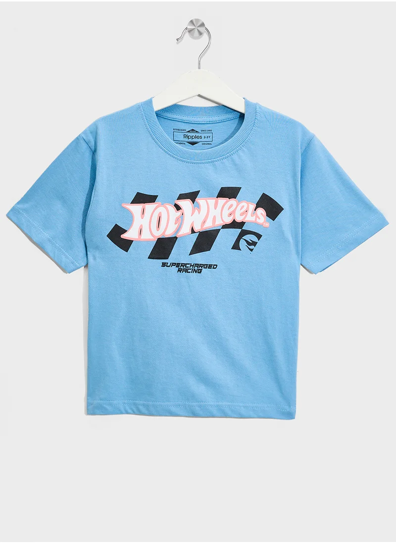ريبلز مع نمشي Boys Drop Shoulder T-shirt