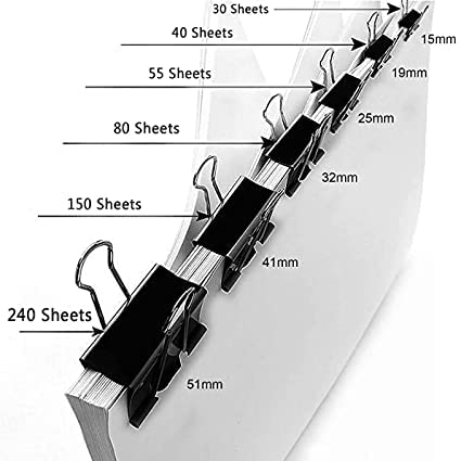 Bambalio Binder Clips 32mm Black Set of 2 Dozen(Pack of 24) - Image 4