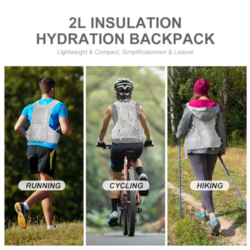 INOXTO Hydration Pack Backpack ，Water Backpack with 2L Leakproof Water Bladder, Running Hydration Vest for Man, Daypack for Cycling Motocross Climbing Trail Running - Image 5