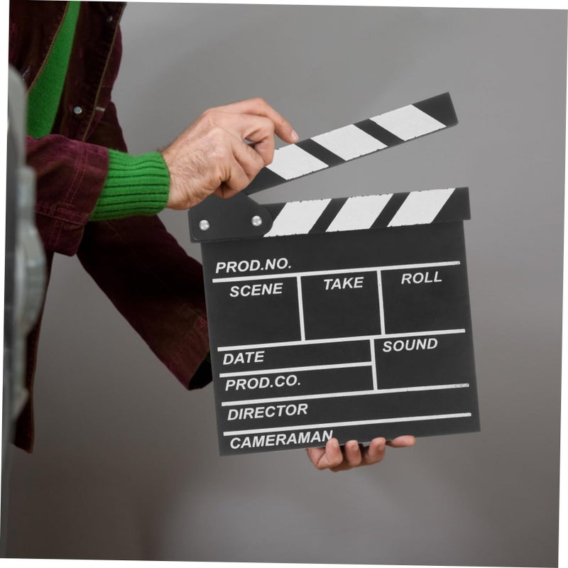 4 Pcs Small Wooden Clapboard Writable Black Film Board For Action Scene Directing Video Production Props - Image 3