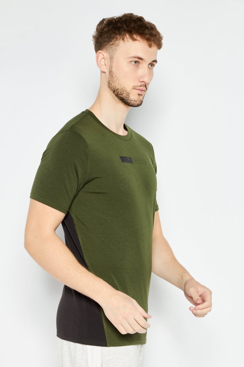 PUMA Men Sportswear Fit Training Short Sleeve T-Shirt, Olive - Image 3