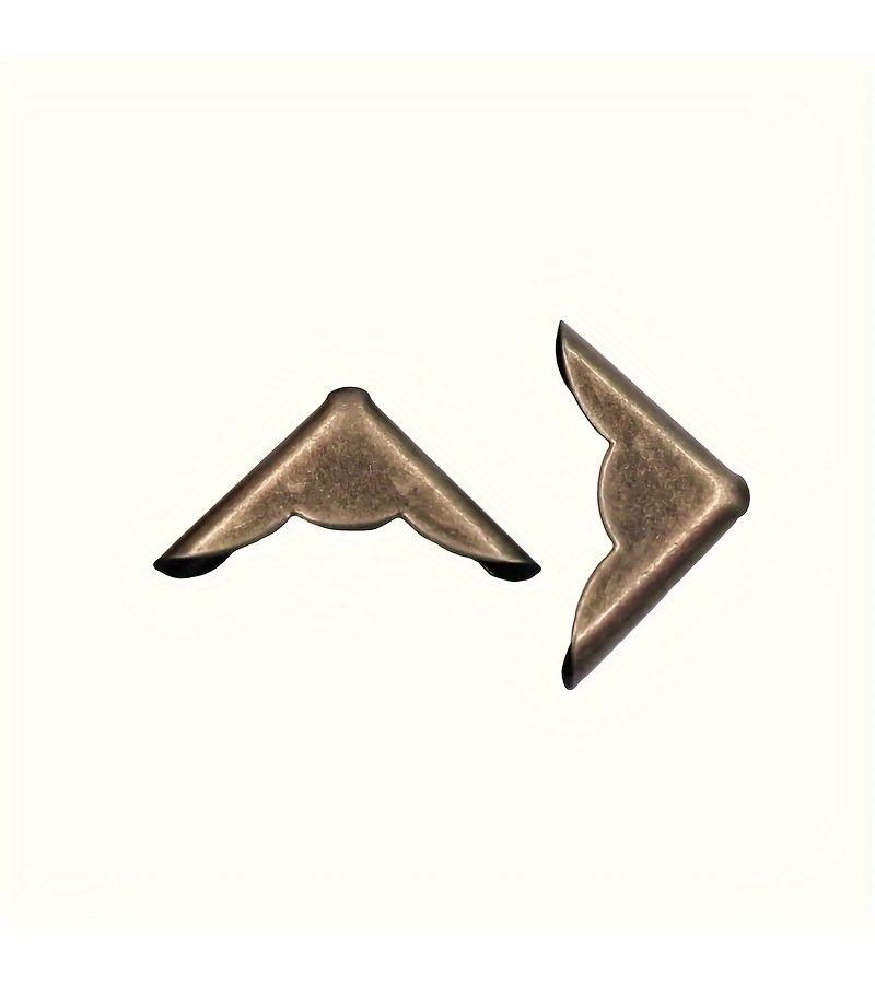 16 Vintage Style Bronze Triangle Corner Protectors For Album Edge Guards - Image 4