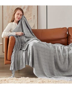 Arabest High Quality  Soft Sofa Blanket, Light Grey, 127*172CM,Nordic Style, Soft And Wrinkle-Resistant Knitting Craftsmanship, Modern And Simple Furniture  - Image 5