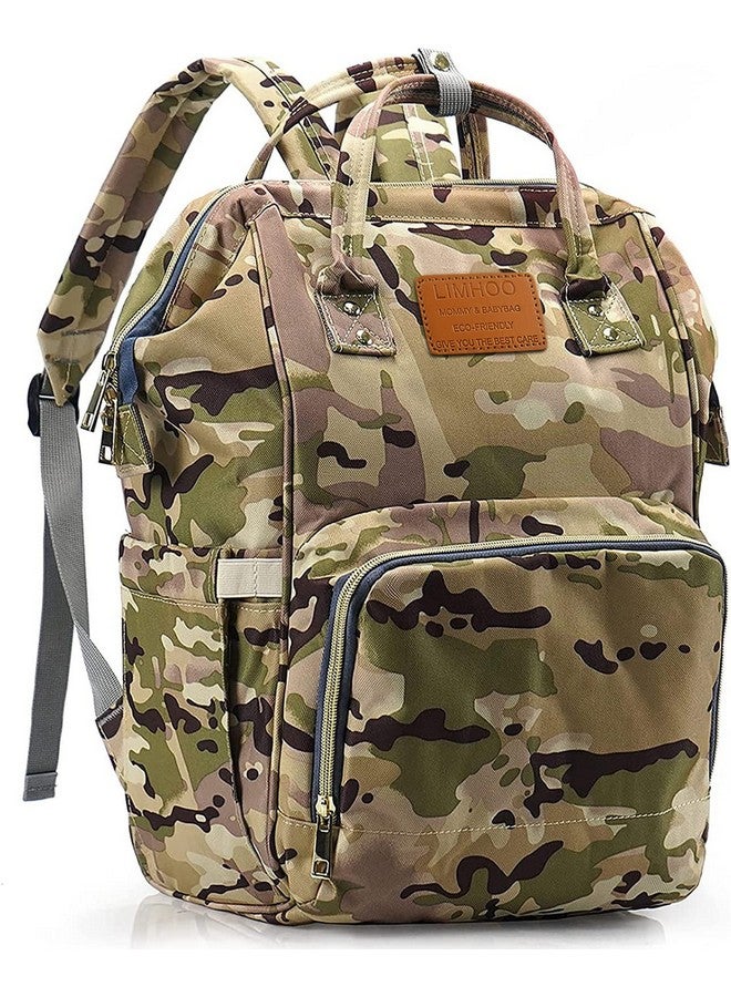 LIMHOO Diaper Bag Backpack For Men Dad Waterproof Large Canvas Camo Nappy Bags Baby Care Bag (Camo) - Image 2