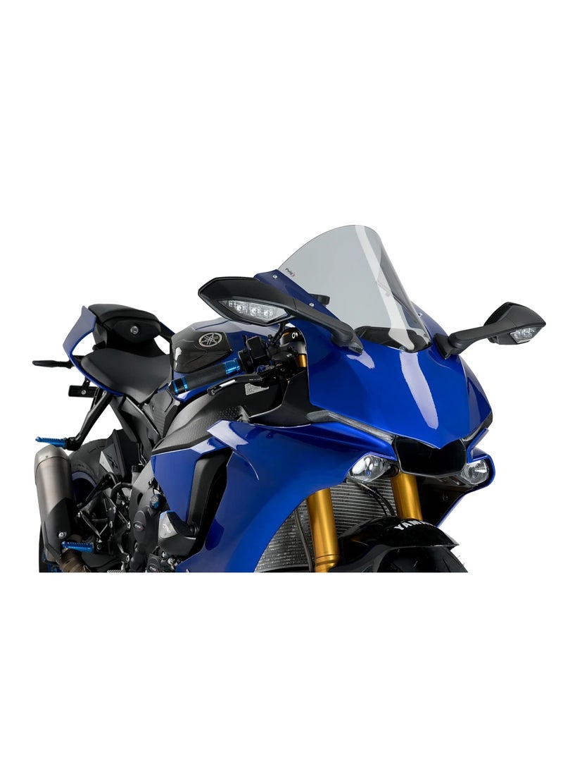 بويغ زجاج أمامي رياضي Puig R-Racer لدراجة Yamaha YZF-R1 / R1M (2015–2019) – دخاني - Image 2
