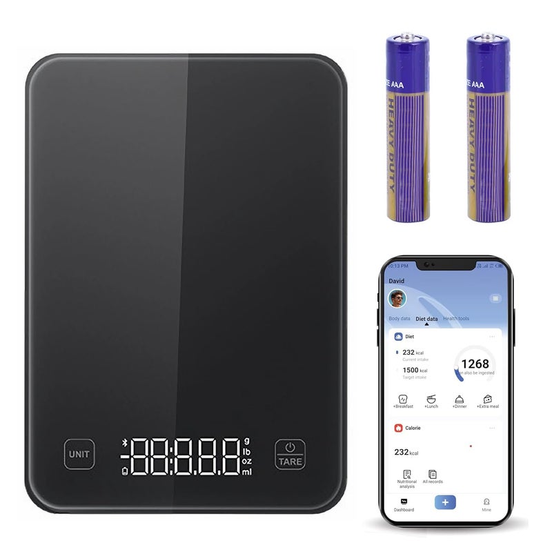 AMINAC Smart Food Scale, Digital Kitchen Scale for Food Ounces and Grams, Coffee Weight Scale with Nutritional Calculator APP & Tare Function for Diet, Keto, Macro, Calorie, Cooking - Image 1