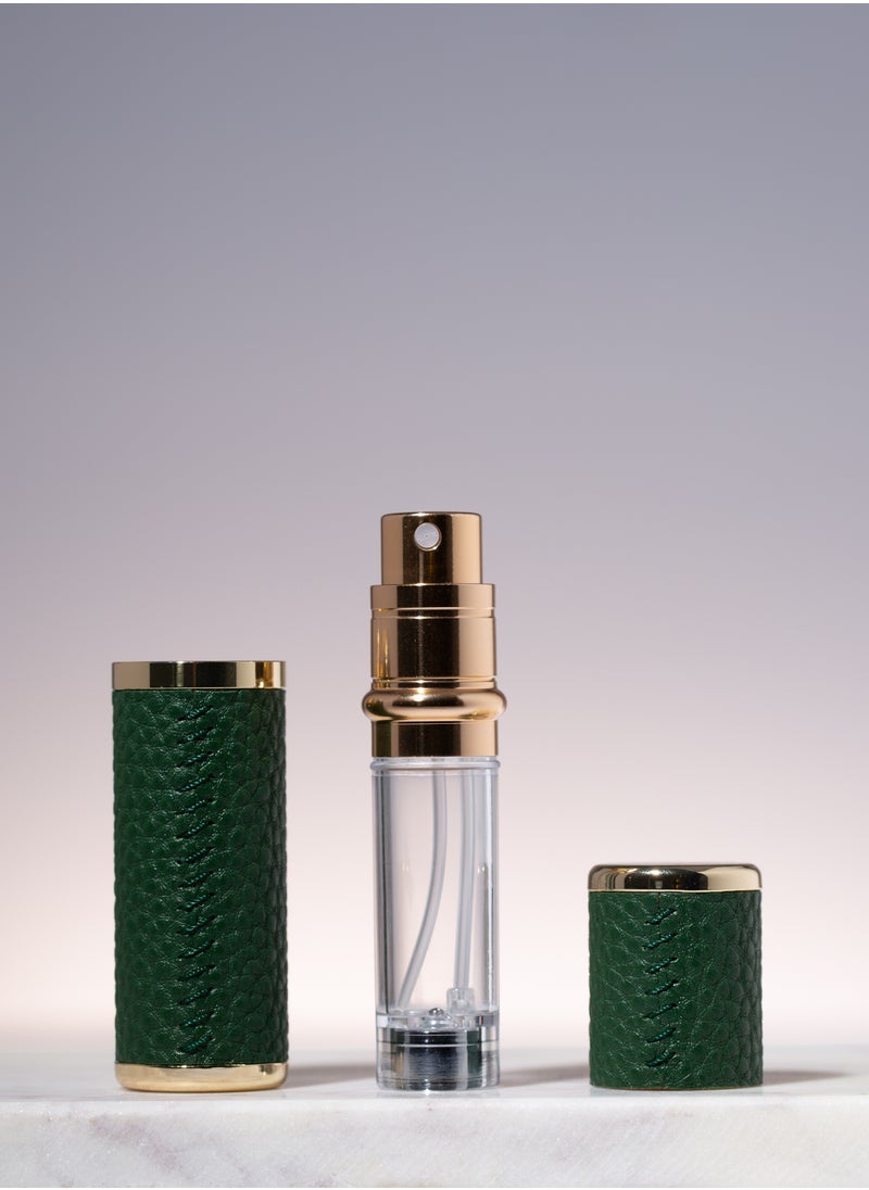 Generic 5ml Empty Refillable Leather Perfume Bottle (Olive Green)  - Image 1