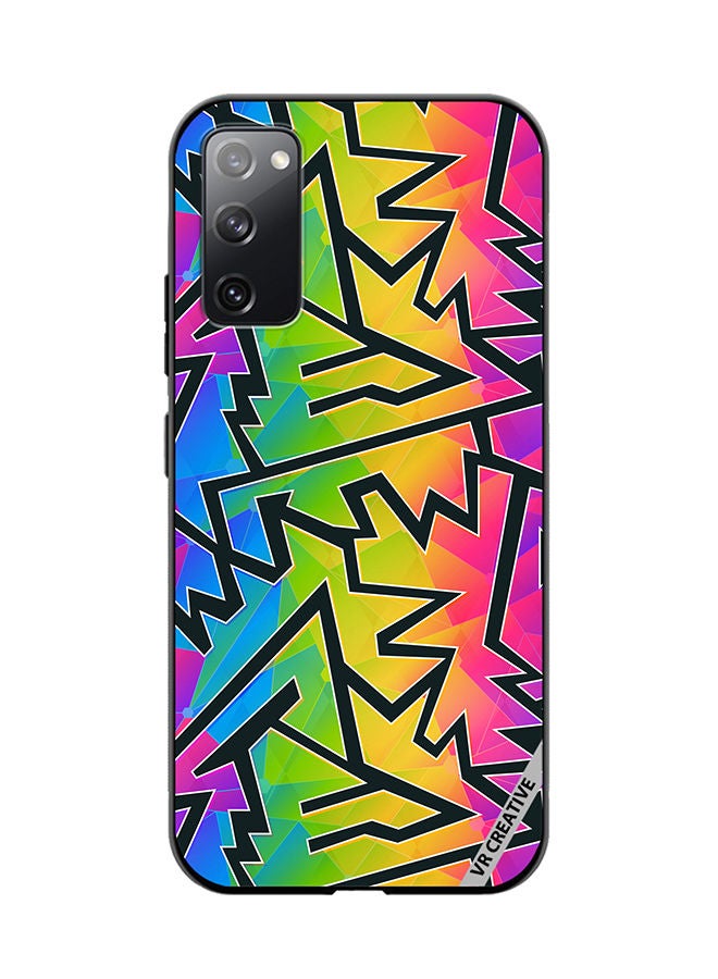VR CREATIVE Protective Case Cover For Samsung Galaxy S20 FE 5G Geometric Design Multicolour - Image 1