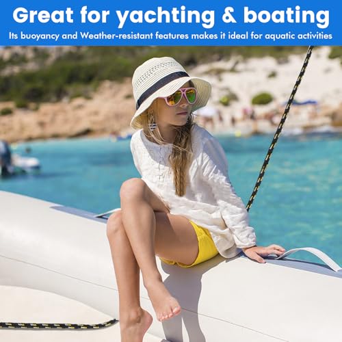 Maxworks MaxxHaul 50228 Diamond Braided Rope of 1/4" x 25' Extra Strength-Sunlight and Weather Resistant, Multicolor - Image 5