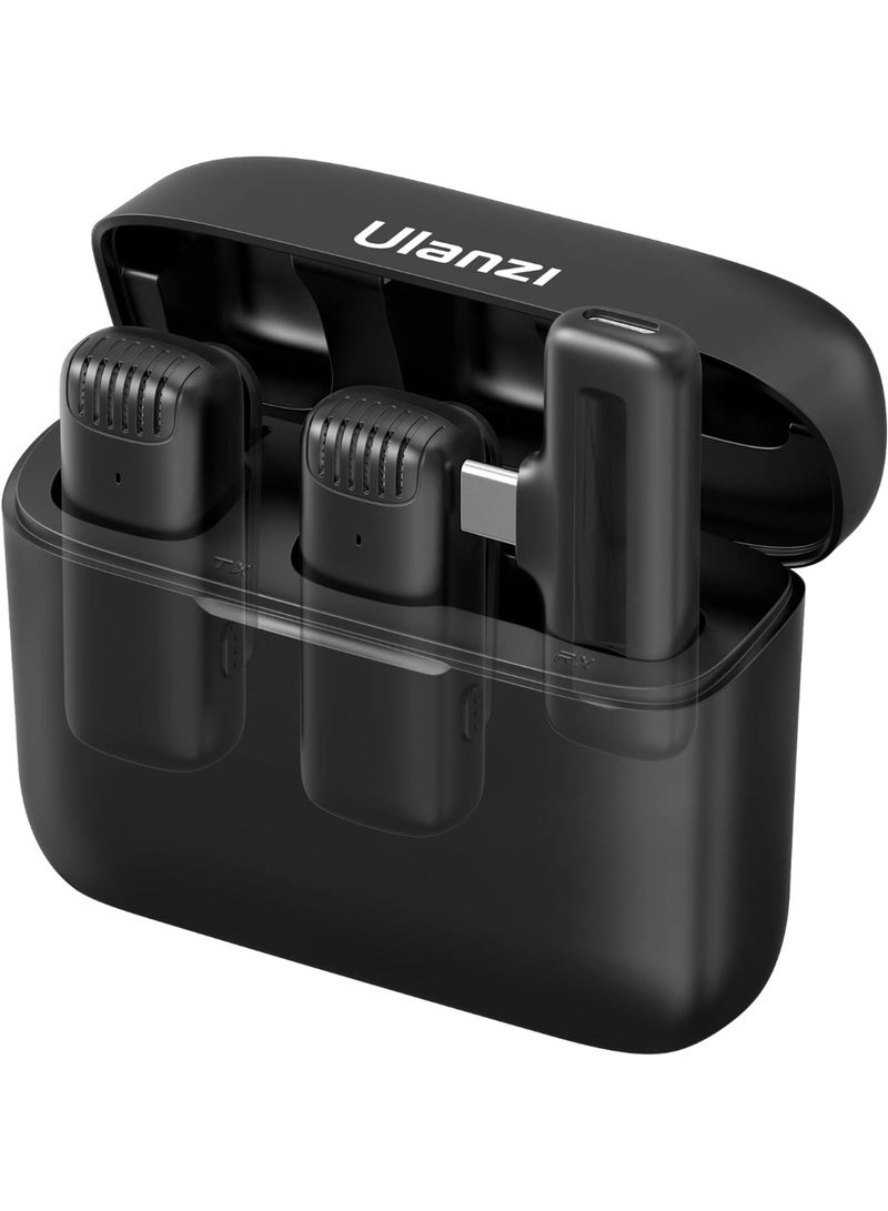 Ulanzi J12 Wireless Lavalier Microphone for USB-C Phones – 2-in-1 Plug & Play Mic with Charging Case, 20m Range, Bluetooth, Ideal for Video Recording, Interviews, Vlogging & YouTube - Image 1