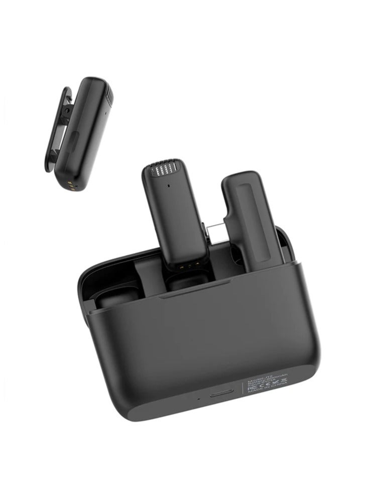 Ulanzi Ulanzi J12 Wireless Lavalier Microphone for USB-C Phones – 2-in-1 Plug & Play Mic with Charging Case, 20m Range, Bluetooth, Ideal for Video Recording, Interviews, Vlogging & YouTube  - Image 2