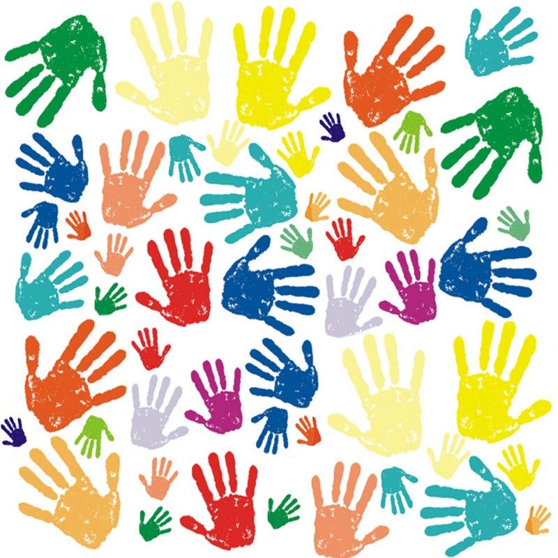 Maydahui 50 PCS Colorful Handprint Wall Decal Paint Splash Decor Stickers Peel and Stick DIY for Bedroom Living Room Playroom Home Decoration - Image 1