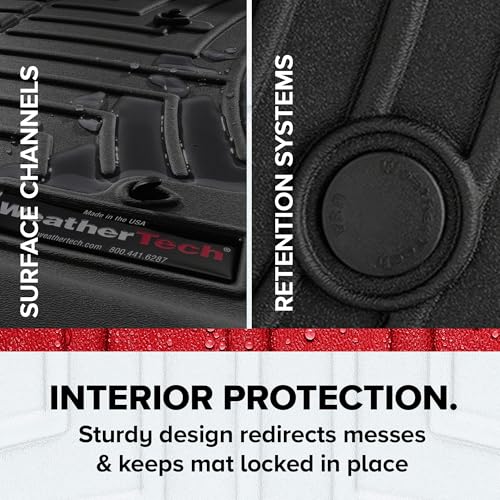 WeatherTech سجاد أرضي مخصص WeatherTech لسيارات هوندا فيت، HR-V - الصف الأول (447051)، أسود - Image 4
