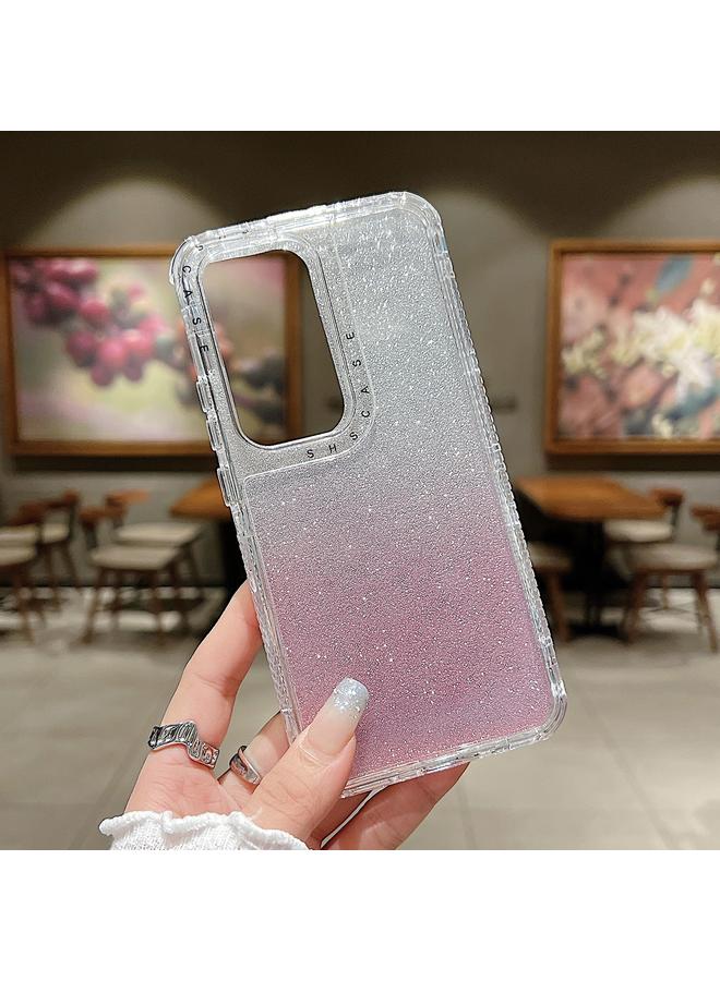 The Bros Case For OPPO Reno12 5G Global TPU + PC + Glitter Paper Full Coverage Phone Case