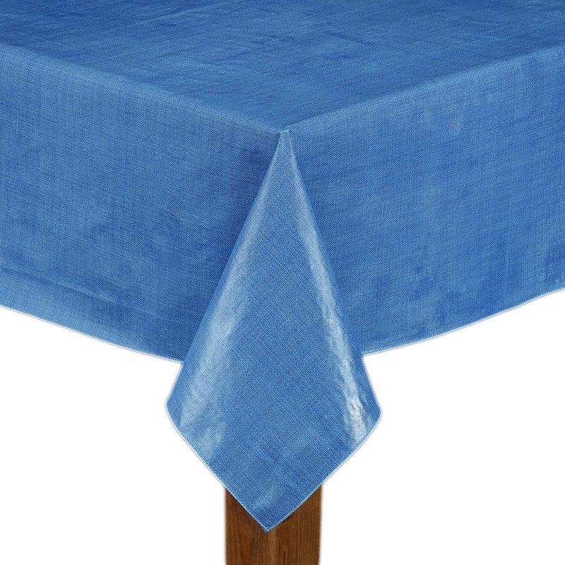 Lintex Cafe Deauville Vinyl Tablecloth Chambray 70"" Round [Kitchen] - Image 1
