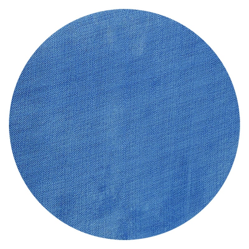 Lintex Cafe Deauville Vinyl Tablecloth Chambray 70"" Round [Kitchen] - Image 3