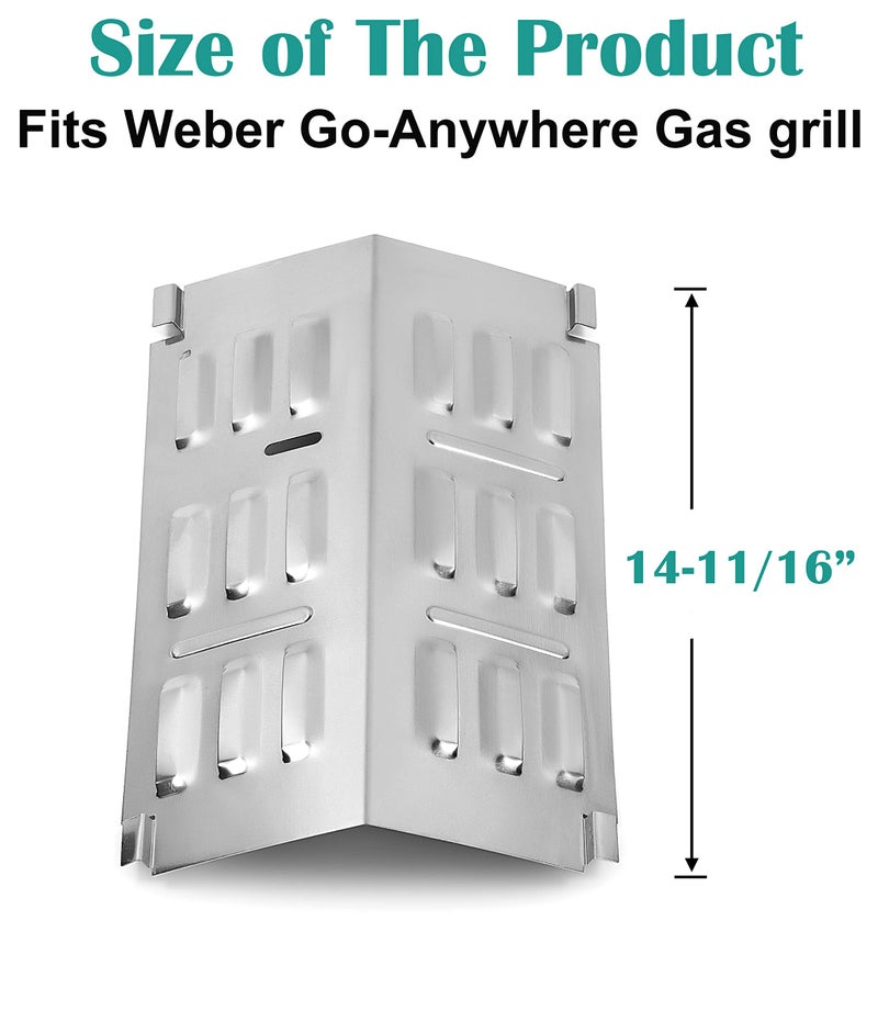 EasiBBQ 9201 Stainless Steel Flavorizer Bar and 80631 Stainless Steel Grill Grate, Flavorizer Bar for Weber Go-Anywhere Gas Grill, Grill Grate for Weber Go-Anywhere Gas and Charcoal Grill - Image 2