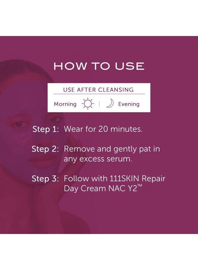 111SKIN قناع الوجه للطاقة من ساب-زيرو لتقليل الانتفاخ | خالي من العطور | شد، تقليل الانتفاخ وانتعاش | ببتيدات وكافيين | مجموعة من 5 (30 مل لكل منها) - Image 5