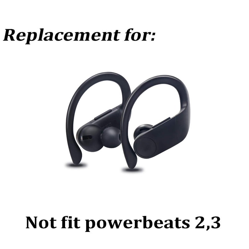 luakesa Replacement Eartips Silicone Earbuds Buds Set for Powerbeats Pro Beats Wireless Earphone Headphones,4 Pair (Black) - Image 3