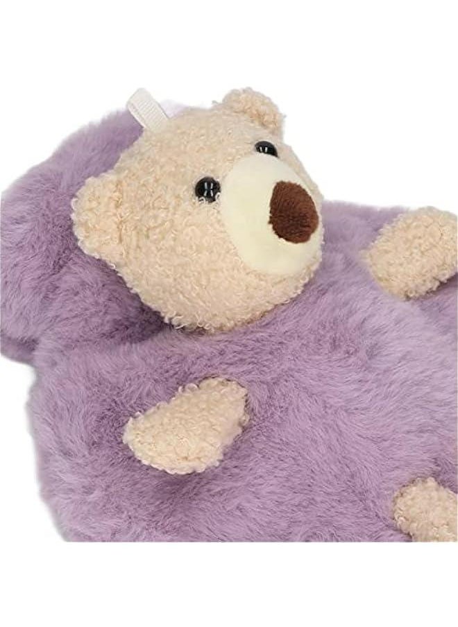 Cute Cartoon Bear Hot Water Bottle with Stuffed Animal Cover, Multifunctional Wide Mouth 1000ml Capacity Warm Water Bag for Home and Office.