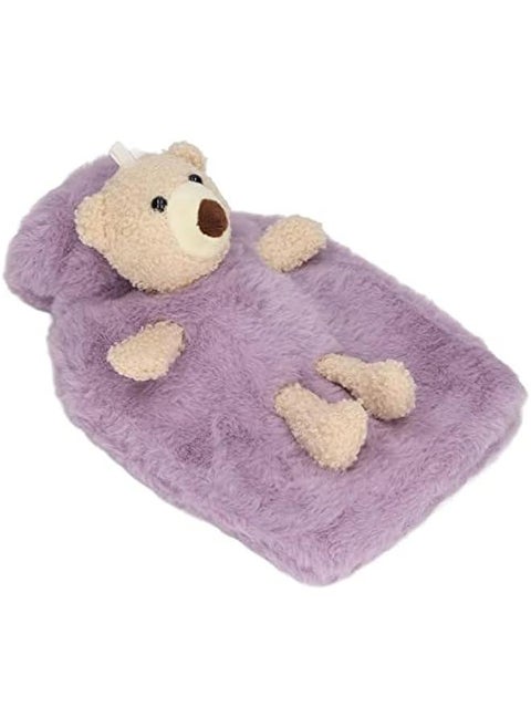 Cute Cartoon Bear Hot Water Bottle with Stuffed Animal Cover, Multifunctional Wide Mouth 1000ml Capacity Warm Water Bag for Home and Office.