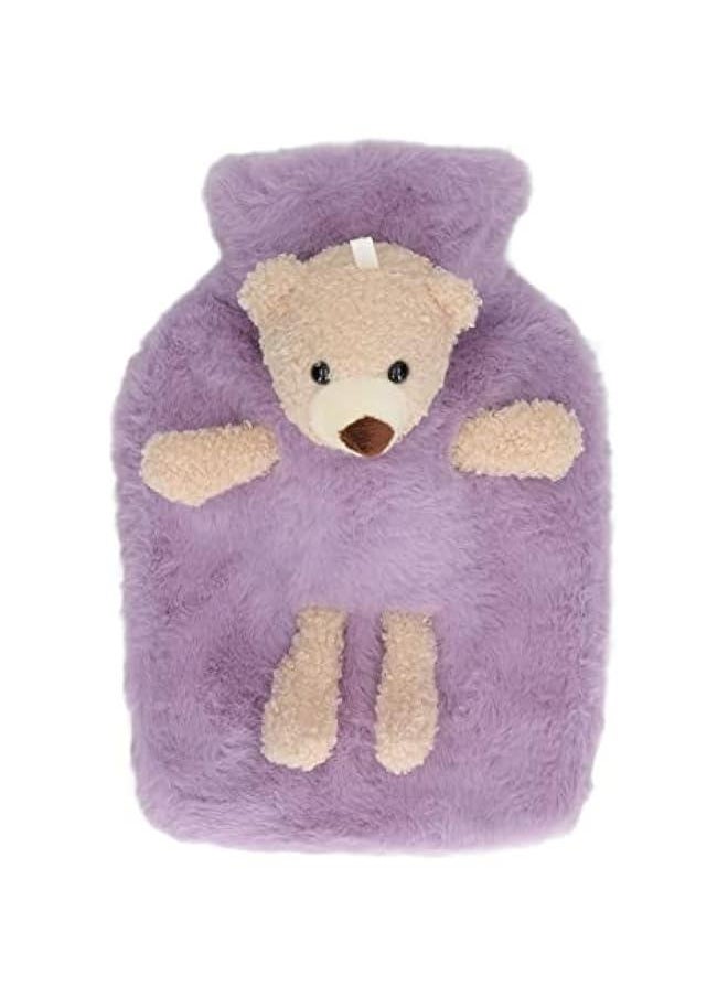 Cute Cartoon Bear Hot Water Bottle with Stuffed Animal Cover, Multifunctional Wide Mouth 1000ml Capacity Warm Water Bag for Home and Office.