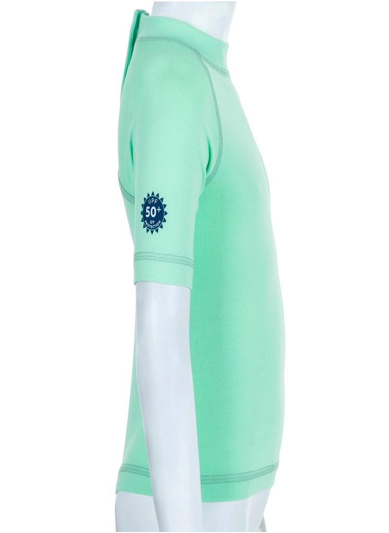 NABAIJI NABAIJI by DECATHLON, Baby UV-Protection Short Sleeve T-Shirt Sun-Resistant & Soft Light Green  - Image 2
