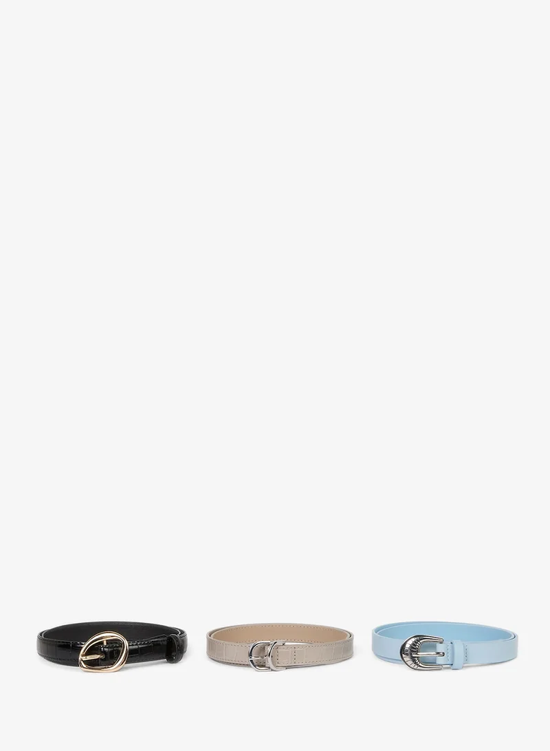 Woman Faux Leather Triple