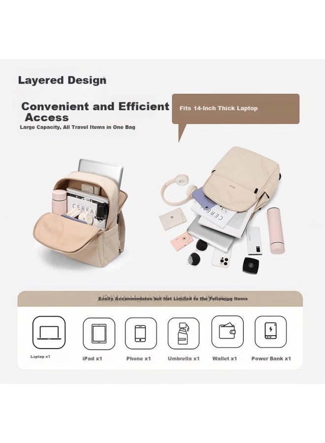 Golf Lightweight Women's Backpack 14-inch Laptop Bag Casual Travel Backpack Business Student School Bag Large Capacity - Image 2