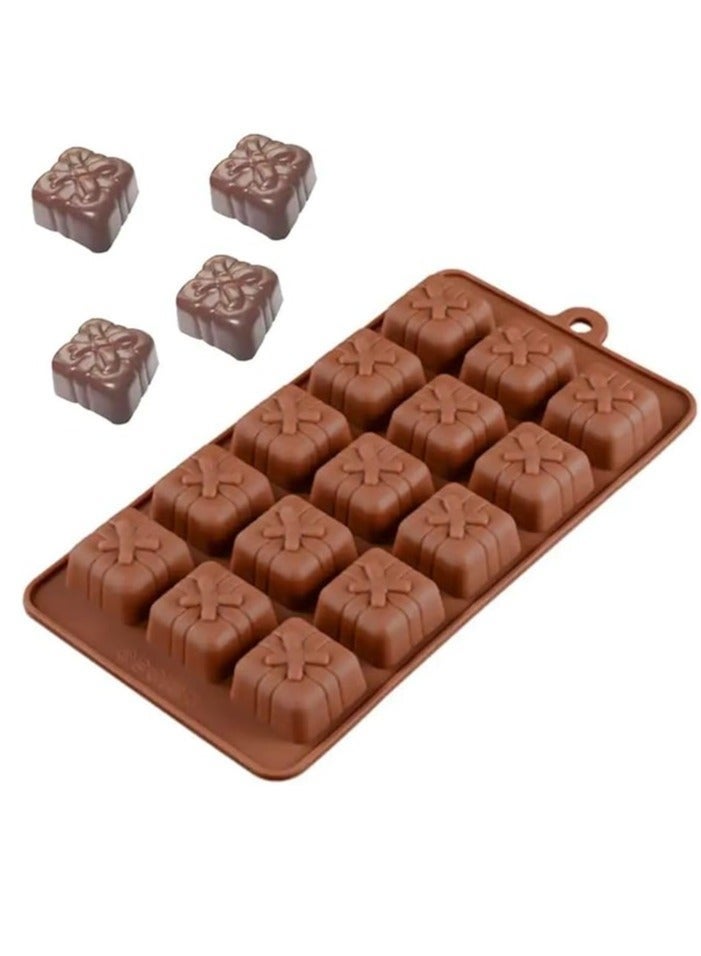 Silicone Chocolate Mold - Non-stick silicone mold for making chocolates, cookies, biscuits, puddings, and ice cubes. Premium chocolate molds for cake decorating and baking. Non-stick molds for making chocolates, cookies, and ice cubes (available in multiple shapes) - Image 4