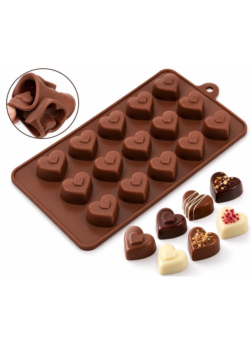 Silicone Chocolate Mold - Non-stick silicone mold for making chocolates, cookies, biscuits, puddings, and ice cubes. Premium chocolate molds for cake decorating and baking. Non-stick molds for making chocolates, cookies, and ice cubes (available in multiple shapes) - Image 1