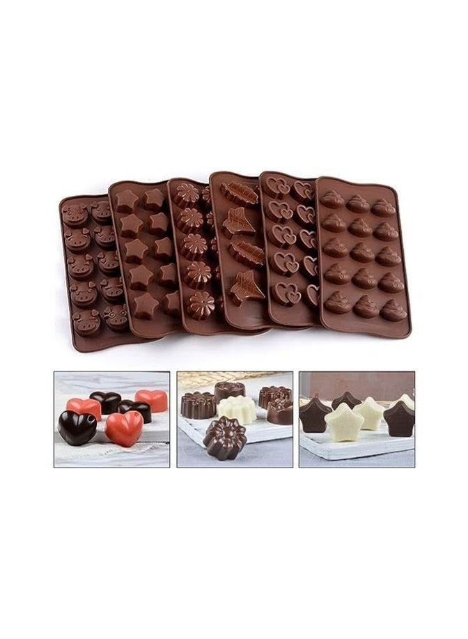 Silicone Chocolate Mold - Non-stick silicone mold for making chocolates, cookies, biscuits, puddings, and ice cubes. Premium chocolate molds for cake decorating and baking. Non-stick molds for making chocolates, cookies, and ice cubes (available in multiple shapes) - Image 5
