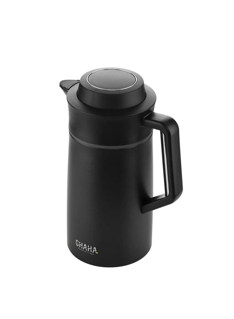 SHAHA فلاسك فراغي ستانلس ستيل 15ل باللون الأسود المعدني - Image 2