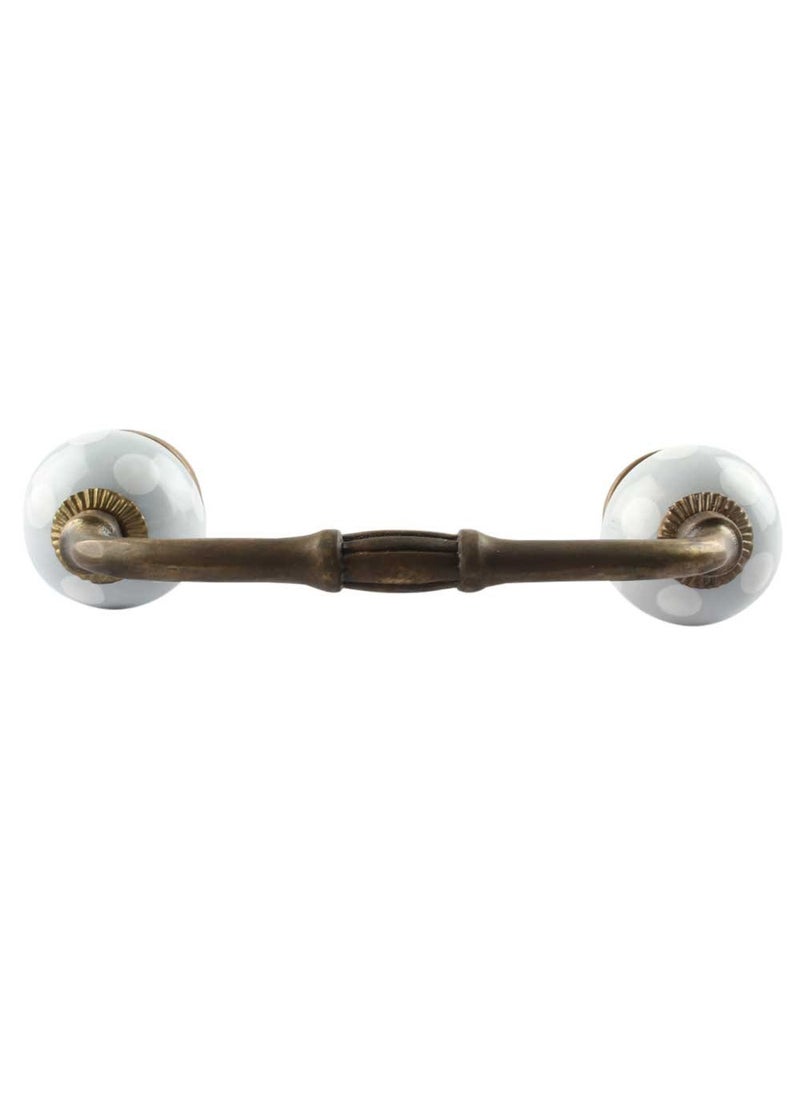 Indian-Shelf IndianShelf 1 Pack Ceramic Door Handles for Cabinets and Drawers Grey Dresser Pulls for Door Antique Hardware 8 Hole to Hole BH573DCK155 