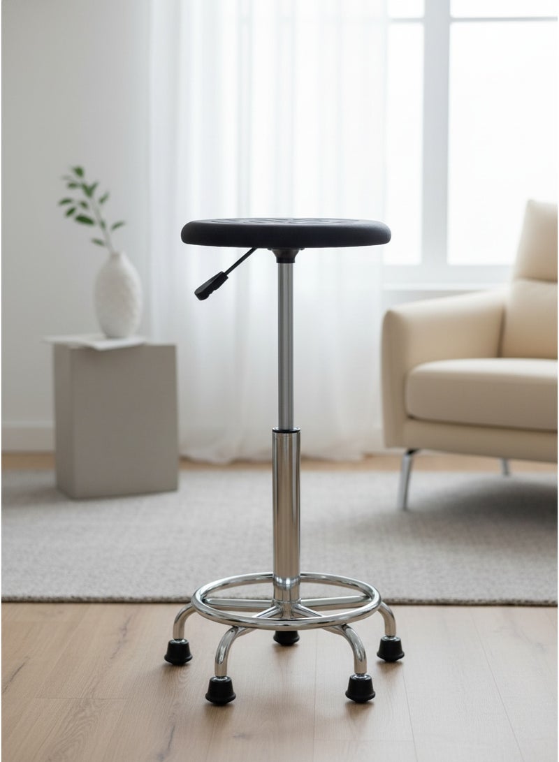 Living Rotating bar stool with a seat and a silver metal base – comfort and elegance - Image 1