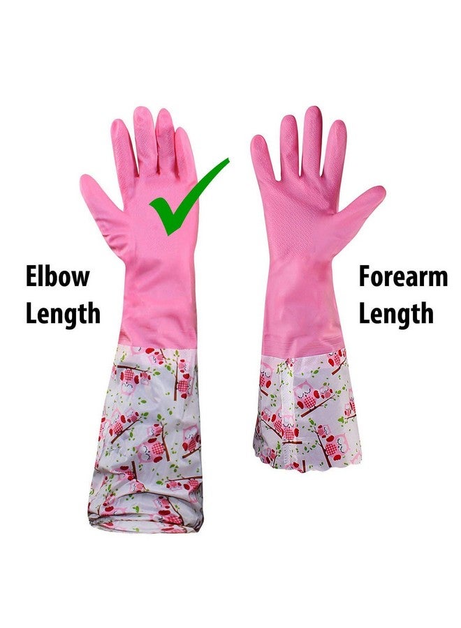 HOKIPO HOKIPO Reusable Free Size Hand Gloves for Kitchen and Household Use, Long Elbow Length - 2 Pair - Image 3