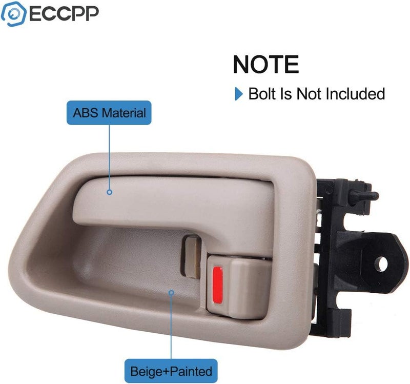 ECCPP مقابض أبواب ECCPP الداخلية للجانب الأيمن للسائق والراكب لعام 1997 1998 1999 2000 2001 كامري بيج 2 قطعة - Image 2