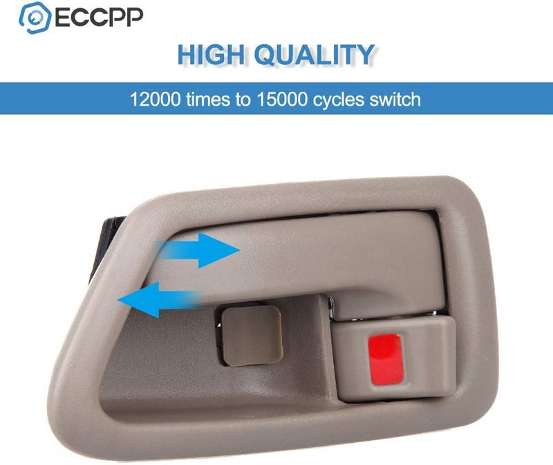 ECCPP مقابض أبواب ECCPP الداخلية للجانب الأيمن للسائق والراكب لعام 1997 1998 1999 2000 2001 كامري بيج 2 قطعة - Image 3