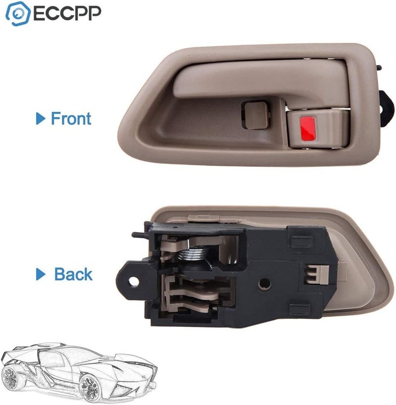 ECCPP مقابض أبواب ECCPP الداخلية للجانب الأيمن للسائق والراكب لعام 1997 1998 1999 2000 2001 كامري بيج 2 قطعة - Image 5