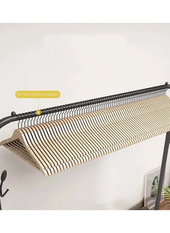 سي آند سي هوم متعددة الوظائف تخزين الرف الملابس والأحذية الرف مع شجرة على شكل عقد السنانير عرض موقف لأثاث المكاتب المنزلية 110x43x158 سم - Image 5