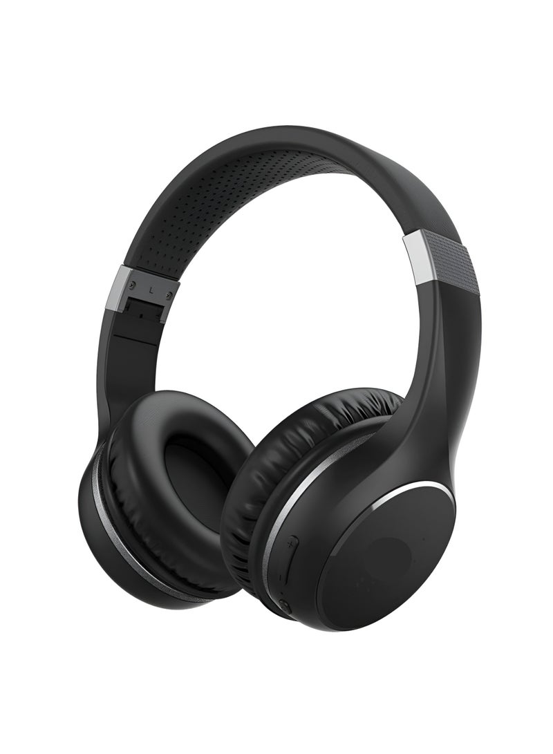 XT220 wireless over-ear headphones – 24-hour playtime – excellent noise isolation – foldable design – black color - Image 1