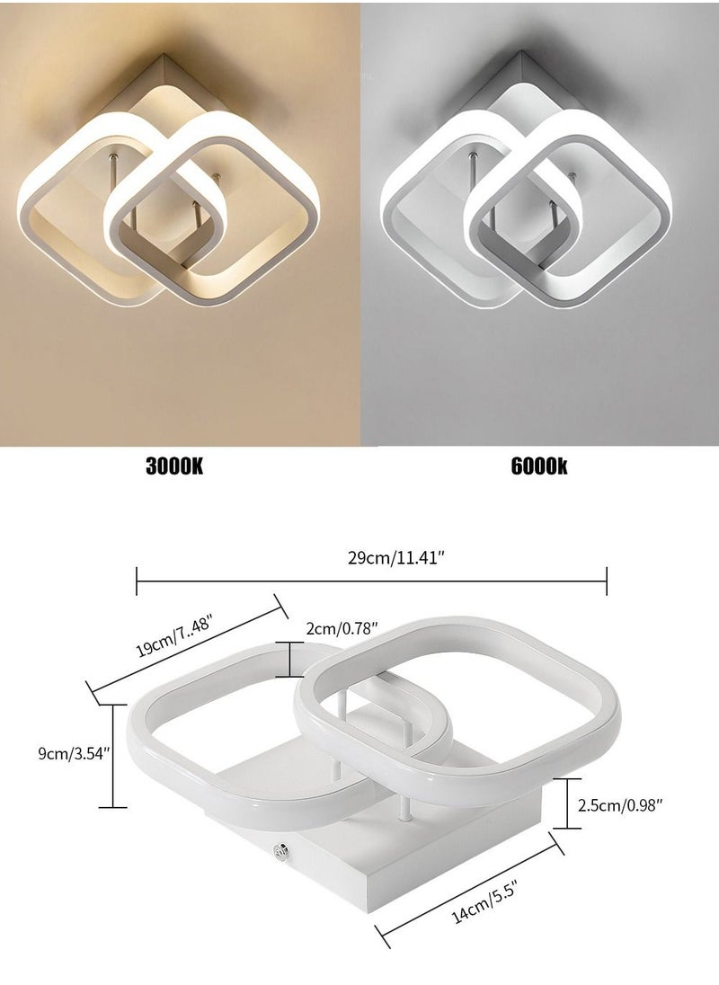 Goeco Acrylic LED Ceiling Lamp Double Square 22W 3000K-4000K-6000K  - Image 2