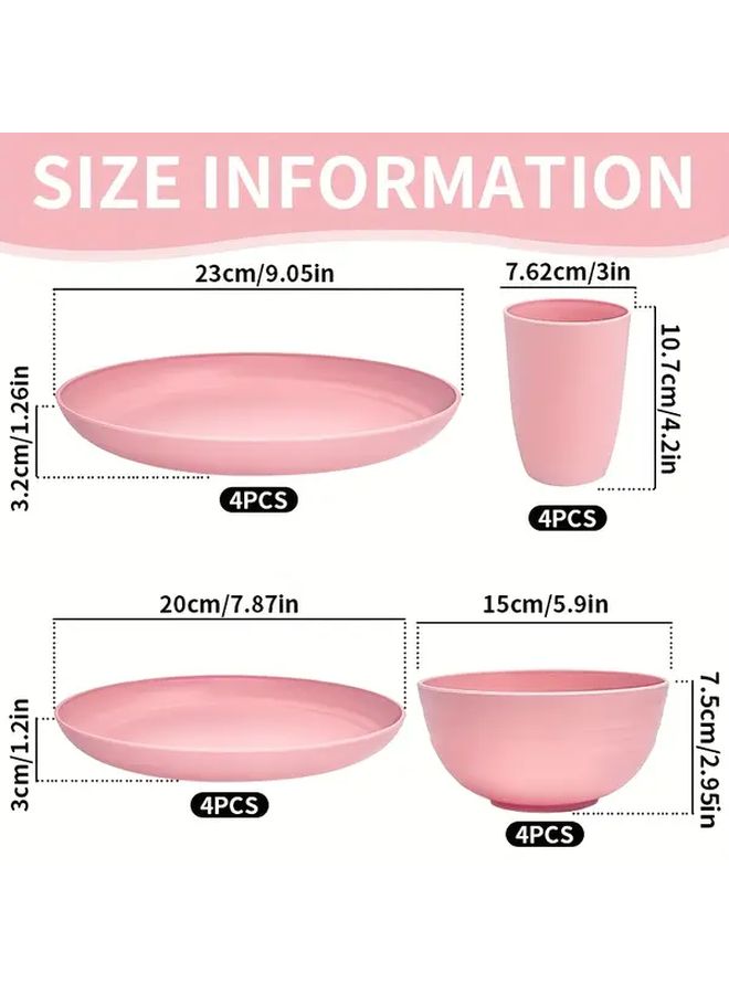 Pink 4 Piece PP Plastic Cutlery Set With Box Unbreakable Reusable - Image 3