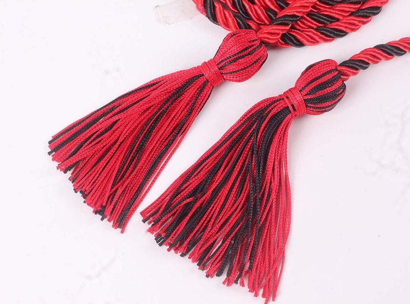 UIALECG Graduation Honor Cords, 68" Long (Black/Red) - Image 2