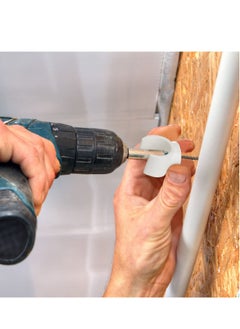 KASTWAVE PEX Pipe Clamps Holder - Secure Your Pipes with 50 Packs 1/2 Inch ,16 mm Pipe Clamp Pipe Holder PEX Tubing Clamps PVC Water Pipe Support Hangers U-Hook Plastic Pipe Clamp Tools  - Image 2